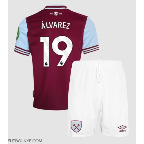 Camiseta West Ham United Edson Alvarez #19 Primera Equipación para niños 2024-25 manga corta (+ pantalones cortos)